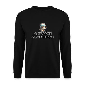 ROBOT - Automate all the things - Unisex Pullover - Schwarz - Vorne - Alina (178cm) & Michal (187cm)