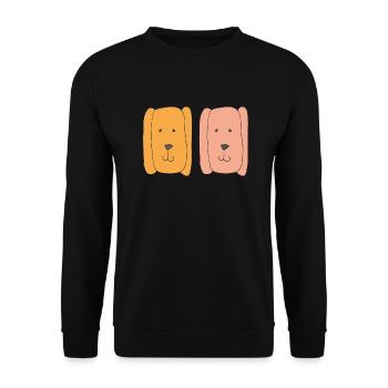 hunde lustig - Unisex Pullover - Schwarz - Vorne - Alina (178cm) & Michal (187cm)