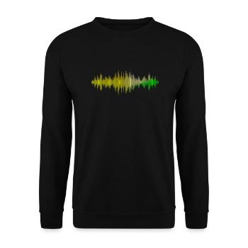 Sound Waves Music Wave Vintage Retro DJ Heart Disc - Unisex Sweatshirt - black - Front - Alina (178cm) & Michal (187cm)