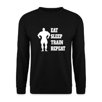 Fitness Sports Fitness Sports Athlètes Musculation - Sweat-shirt Unisexe - noir - Devant - Alina (178cm) & Michal (187cm)