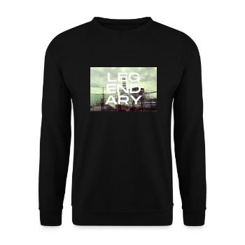 Design LÉGENDAIRE - Sweat-shirt Unisexe - noir - Devant - Alina (178cm) & Michal (187cm)