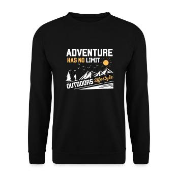 ADVENTURE HAS NO LIMIT 2 - Unisex Sweatshirt - black - Front - Alina (178cm) & Michal (187cm)
