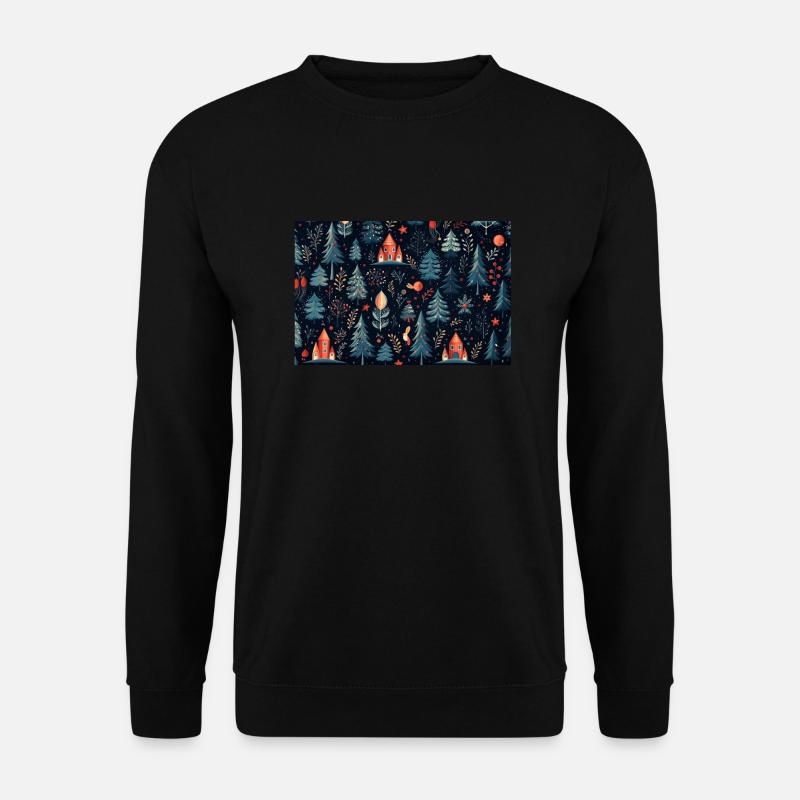 Weihnachtsmuster - Unisex Pullover - Schwarz