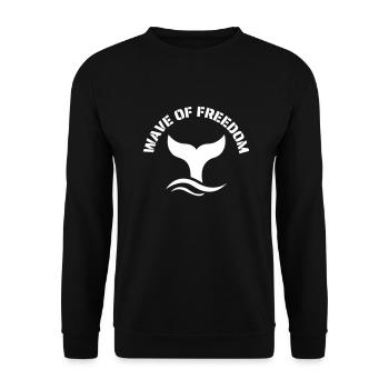 Vague de liberté - Sweat-shirt Unisexe - noir - Devant - Alina (178cm) & Michal (187cm)