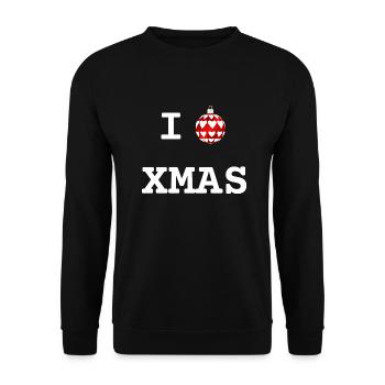 I Love Xmas | XMAS - Unisex Sweatshirt - black - Front - Alina (178cm) & Michal (187cm)
