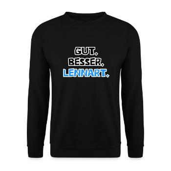 Gut. Besser. Lennart. - Unisex Pullover - Schwarz - Vorne - Alina (178cm) & Michal (187cm)