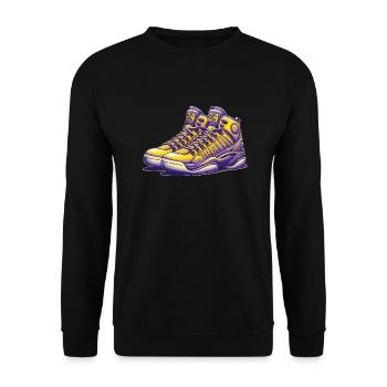Basketballspieler - Unisex Pullover - Schwarz - Vorne - Alina (178cm) & Michal (187cm)