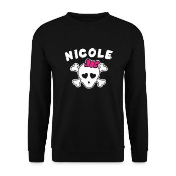 Pirate Nicole Design for Girls and Women - Unisex Sweatshirt - black - Front - Alina (178cm) & Michal (187cm)
