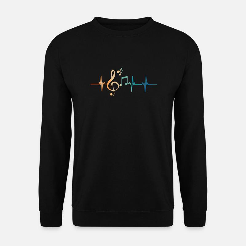 Herzschlag-Musik - Unisex Pullover - Schwarz
