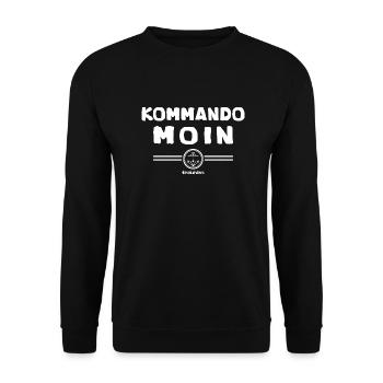 Moin Ahoi die Nordsee - Gute Fahrt - Unisex Pullover - Schwarz - Vorne - Alina (178cm) & Michal (187cm)
