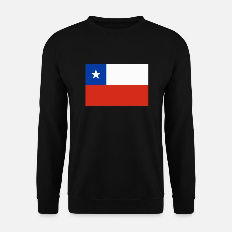 Chili-Flagge / Drapeau Chili - Unisex Pullover - Schwarz