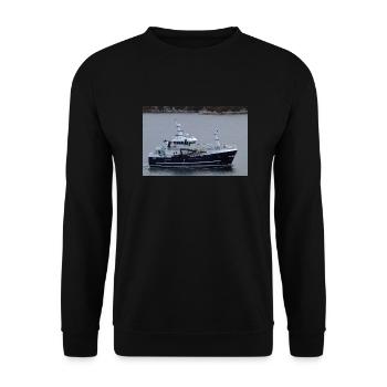 Seibas - Unisex Sweatshirt - black - Front - Alina (178cm) & Michal (187cm)
