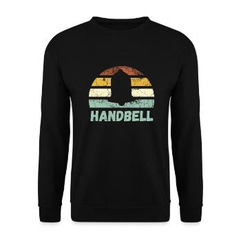 Handbell Retro Vintage Music Instrument - Unisex Sweatshirt - black - Front - Alina (178cm) & Michal (187cm)