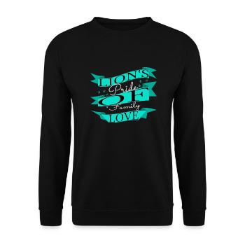 awesome quality time lion pride dynamics - Unisex Pullover - Schwarz - Vorne - Alina (178cm) & Michal (187cm)