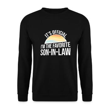 C’est officiel, je suis le gendre préféré qui dit - Sweat-shirt Unisexe - noir - Devant - Alina (178cm) & Michal (187cm)