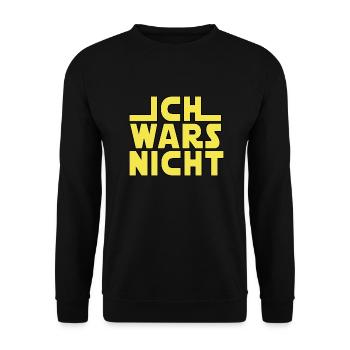 Ich Wars Nicht T-Shirt - Sprüche Shirt - Unisex Pullover - Schwarz - Vorne - Alina (178cm) & Michal (187cm)