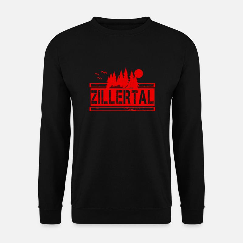 Zillertal rot 7n vintage - Unisex Pullover - Schwarz