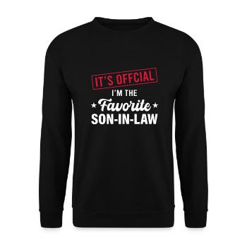 Favorite son in law mother in law or father in law - Unisex Sweatshirt - black - Front - Alina (178cm) & Michal (187cm)