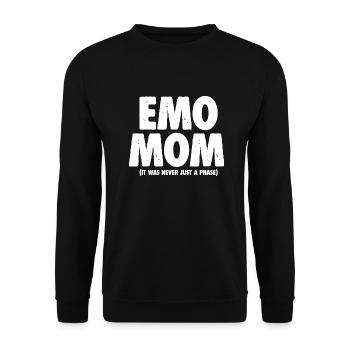 Emo Mom - Unique Gift - Emo Mom - Unisex Sweatshirt - black - Front - Alina (178cm) & Michal (187cm)