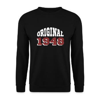 Original 1948 - Unisex Pullover - Schwarz - Vorne - Alina (178cm) & Michal (187cm)