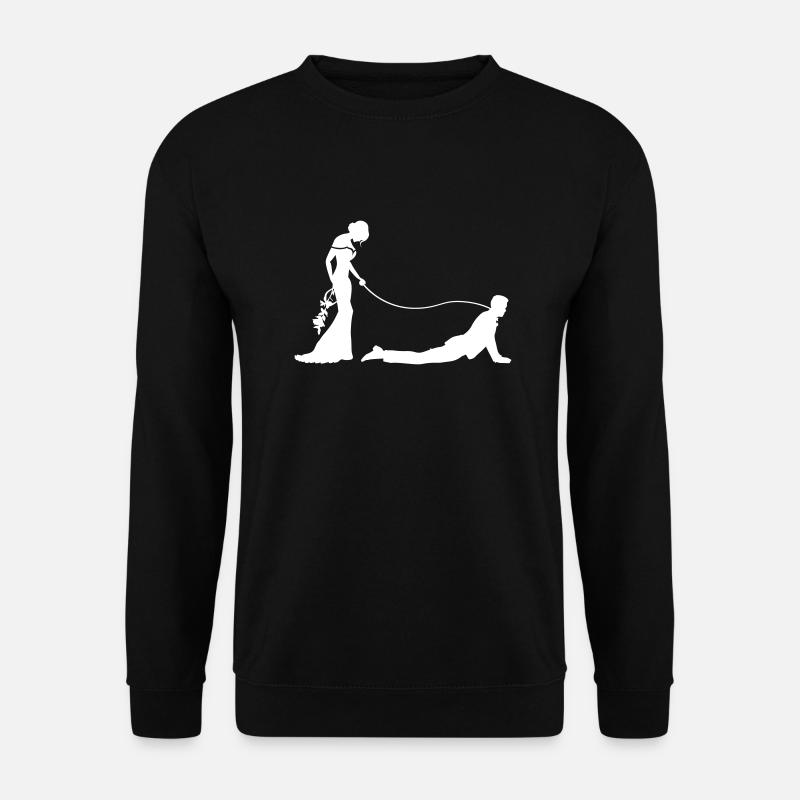 Hochzeit Brautpaar Leine - Unisex Pullover - Schwarz