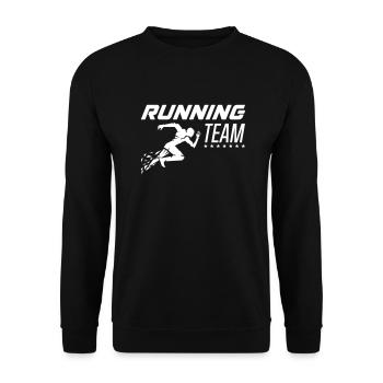 running team - Unisex Sweatshirt - black - Front - Alina (178cm) & Michal (187cm)