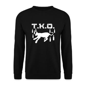 TKO Drunk Predator Évanoui Blackout Coma Blanc - Sweat-shirt Unisexe - noir - Devant - Alina (178cm) & Michal (187cm)
