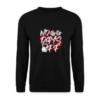 Pas de jours de congé - Sweat-shirt Unisexe - noir - Devant - Alina (178cm) & Michal (187cm)