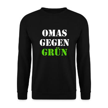 Omas gegen grün - Unisex Pullover - Schwarz - Vorne - Alina (178cm) & Michal (187cm)