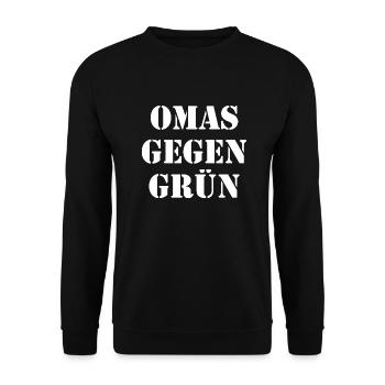 Omas gegen grün - Unisex Pullover - Schwarz - Vorne - Alina (178cm) & Michal (187cm)