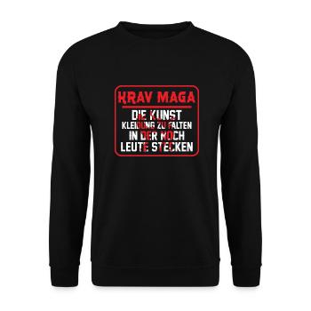 Krav Maga Self-Defense Martial Arts - Unisex Sweatshirt - black - Front - Alina (178cm) & Michal (187cm)
