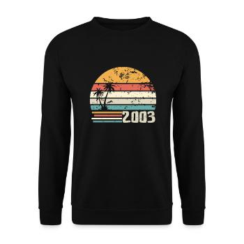 2003 Birthday Gift - Made in 2003 Retro 2003 - Unisex Sweatshirt - black - Front - Alina (178cm) & Michal (187cm)