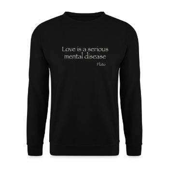 love is - Unisex Pullover - Schwarz - Vorne - Alina (178cm) & Michal (187cm)