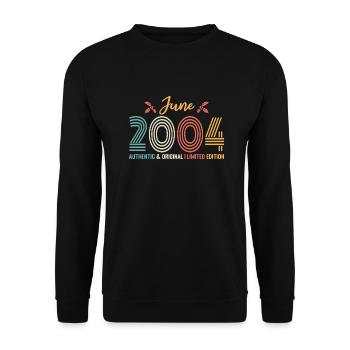 Juin 2004 anniversaire Juin 2004 Juin rétro - Sweat-shirt Unisexe - noir - Devant - Alina (178cm) & Michal (187cm)