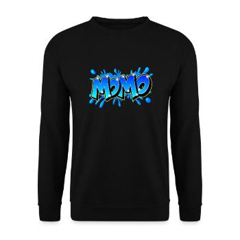 Graffiti Name MOMO printable on evrything - Sweat-shirt Unisexe - noir - Devant - Alina (178cm) & Michal (187cm)
