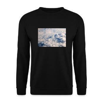 Cloud Formations and the alps near the Zugspitze - Unisex Sweatshirt - black - Front - Alina (178cm) & Michal (187cm)