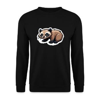 Wolverine Baby Scandinavia Wild Animal Sticker Järv - Unisex Sweatshirt - black - Front - Alina (178cm) & Michal (187cm)