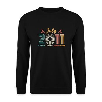 July 2011 birthday July 2011 July - Unisex Sweatshirt - black - Front - Alina (178cm) & Michal (187cm)