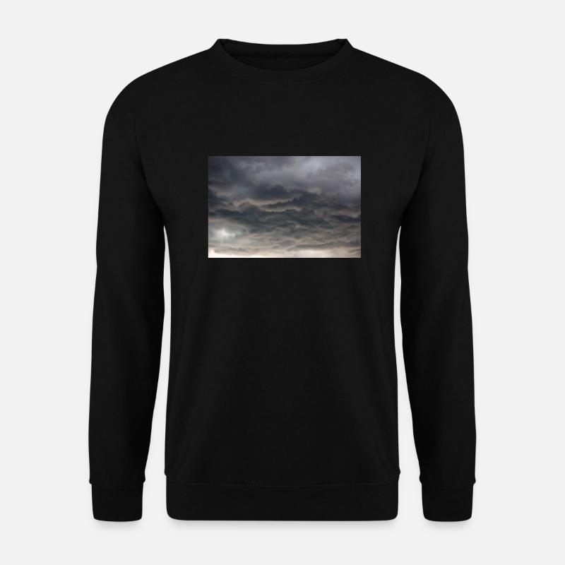 Dunkle Wolkenformationen im Sturm - Unisex Pullover - Schwarz