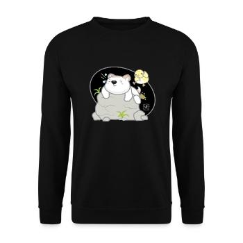 Dog Korean - Japanese Style 08 - Unisex Sweatshirt - black - Front - Alina (178cm) & Michal (187cm)
