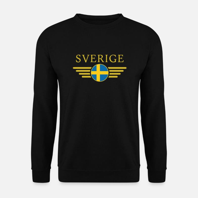 Ich liebe Schweden, Eleganz Stil Design T-Shirt - Unisex Pullover - Schwarz