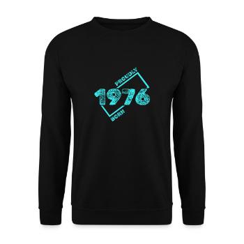 Geschenkidee 1976 - Unisex Pullover - Schwarz - Vorne - Alina (178cm) & Michal (187cm)