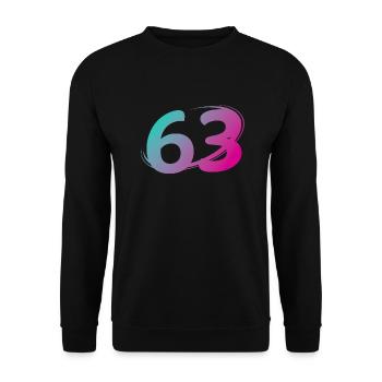 Numéro 63 multicolore - Sweat-shirt Unisexe - noir - Devant - Alina (178cm) & Michal (187cm)