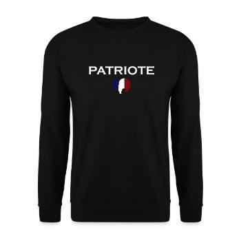 Patriote - Sweat-shirt Unisexe - noir - Devant - Alina (178cm) & Michal (187cm)