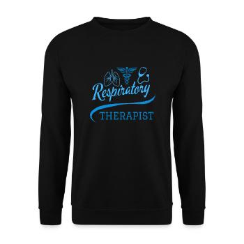 Respiratory Therapist Blue Medicine Symbols - Unisex Sweatshirt - black - Front - Alina (178cm) & Michal (187cm)