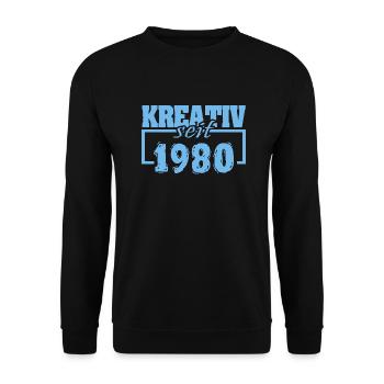 Maler 1980 - Unisex Pullover - Schwarz - Vorne - Alina (178cm) & Michal (187cm)