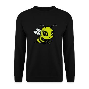 biene hummel comic - Unisex Pullover - Schwarz - Vorne - Alina (178cm) & Michal (187cm)