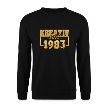 Web designer 1983 - Unisex Sweatshirt - black - Front - Alina (178cm) & Michal (187cm)