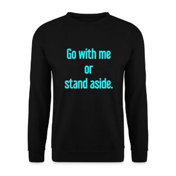 Walk with or aside - Unisex Sweatshirt - black - Front - Alina (178cm) & Michal (187cm)
