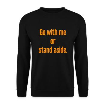 Walk with or aside - Unisex Sweatshirt - black - Front - Alina (178cm) & Michal (187cm)
